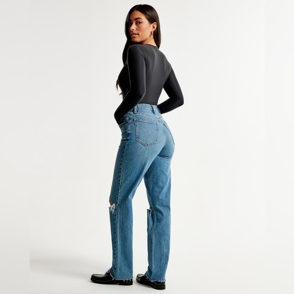 Curve Love 90s Straight Ultra High Rise Jeans 34 LONG - Picture 5 of 5